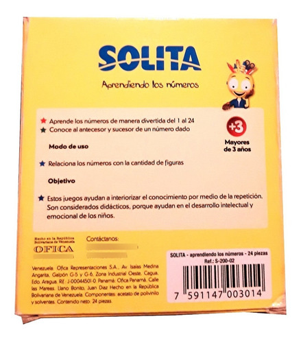 Imagen 5 de 5 de Aprendiendo Y Jugando Los Números De Solita