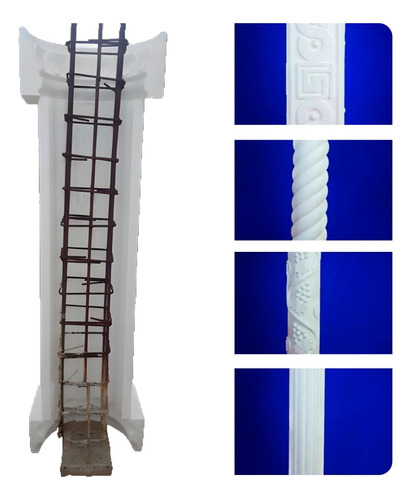Molde Unicel Para Colar Columnas De 30 Cm De Diametro