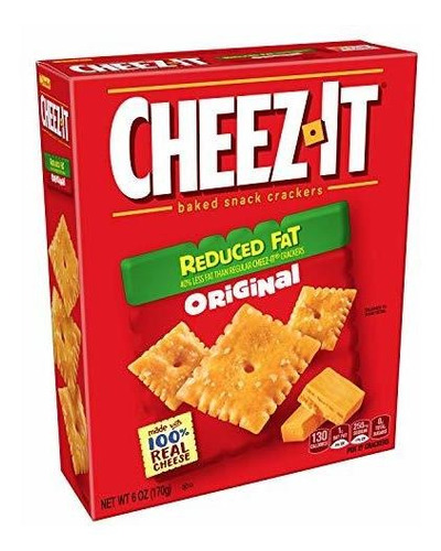 Cheez-it Al Horno Galletas Saladas De Queso, Baja En Grasa, 