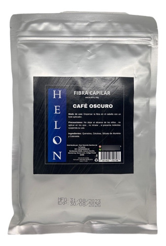 Helon Fibras Capilares Refil 100 Gr Calvicie, Cafe Oscuro