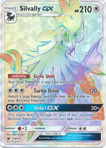 Silvally Gx 119/111 Hyper Raro Pokemon Tcg