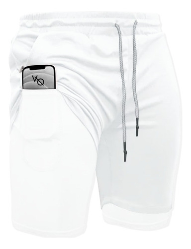 Short Con Licra Deportiva 2 En 1 , Calidad Correr Gym M1615