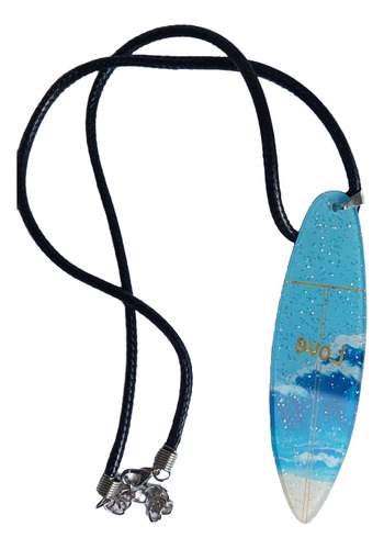 Collar Tabla Surf Makaja 1 , Acrilico 9 X 2,8 Cm Collar 5 Mm