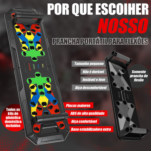 Prancha Para Flexão Aparelho Para Fazer Flexão Braço Peito Costas Exercícios Exercício 50 Em1 Treino Multifuncional Multi Exercicios De Força Portátil Suporte Apoio Musculação Treino De Força Portátil