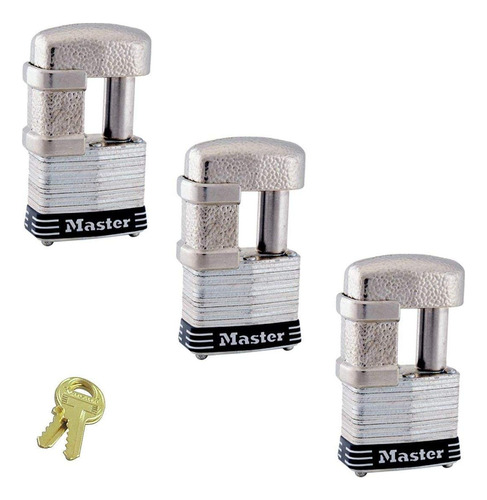 Master Lock - (3) Candados Multiusos Y Remolque Con Llave Ig