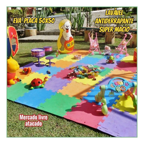 Imagem 7 de 10 de E.v.a Tatame Placa P/forrar Chão Kit C/16=4mts²oferta+brinde