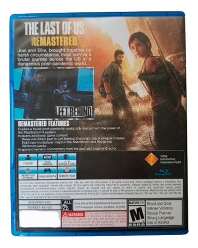 The Last Of Us Remastered Standard Edition Sony Ps4 Físico (Usado)