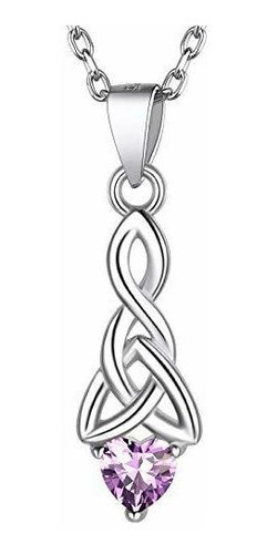 Collar - 925 Sterling Silver Good Luck Celtic Trinity Knot H