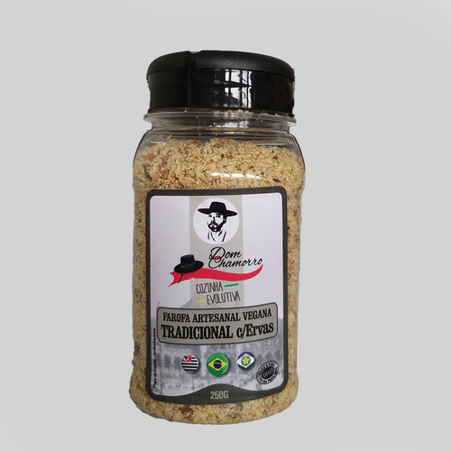 Kit 02 Farofas Veganas Natural Com Ervas E Sabor Bacon