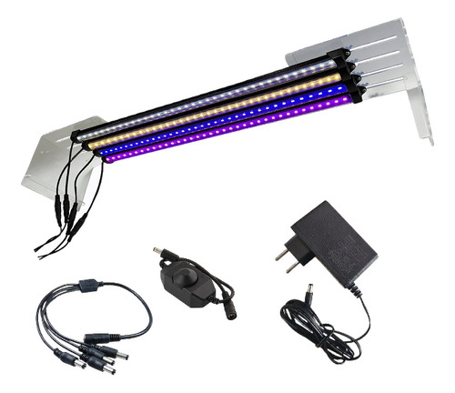 Kit 04 Led Aquário Nano Marinho Planta 25cm Black C/ Suporte