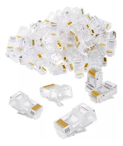 Ficha Rj45 Cable De Red Utp Cat 5e Skyway Pack X 100 U