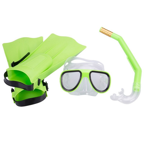 Kit Snorkel Buceo Gafas Aletas Tubo Visor Mascara Apnea Mar