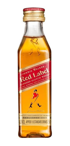 Pack De 4 Whisky Johnnie Walker Etiqueta Roja Mini 50 Ml