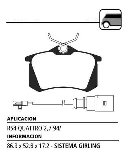 Juego Pastillas De Freno Litton P/ Volkswagen Sharan Des 199