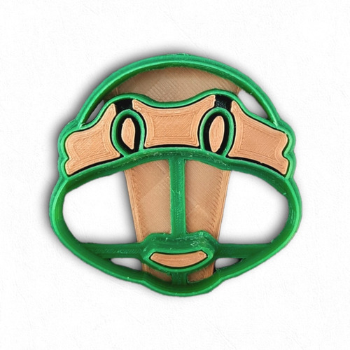 Cortantes Galletas Tortuga Ninja Cara 5cm C/ Expulsor