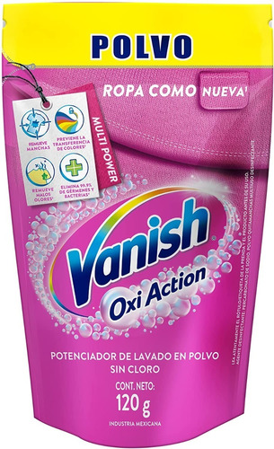 Vanish Quitamanchas Desinfectante Polvo Rosa 120g Oferta!