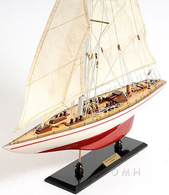 Painted Endeavour Yacht Wooden Model 24  America's Cup J Ccj