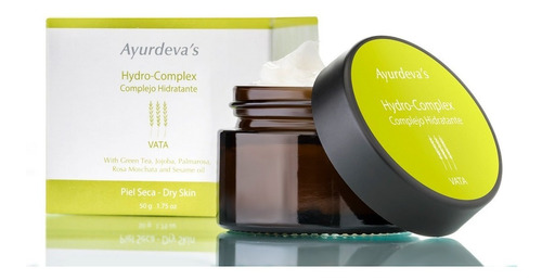 Crema Facial Ayurdeva's Hydrocomplex Vata Activos Naturales Momento de aplicación Día/Noche Tipo de piel Seca