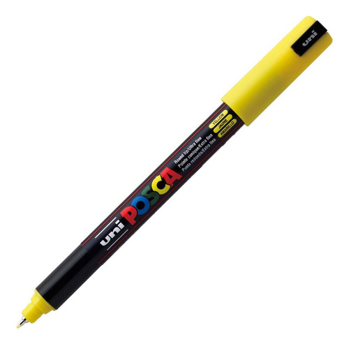 Marcador Caneta Posca Artística Pc-1mr 0.7mm Cores Diversas Cor Amarelo