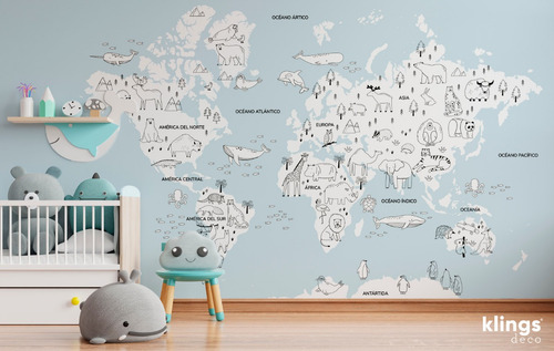 Imagen 6 de 7 de Vinilos Decorativos Mural Empapelado Animales Bebes Infantil
