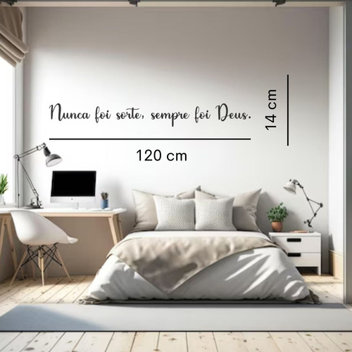 Placa Decorativa Nunca Foi Sorte, Sempre Foi Deus Em Mdf