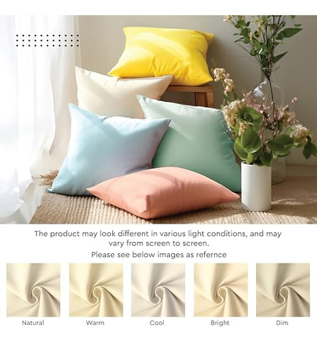Funda Almohada Lona Algodón 45 X 45 Cm Decorativa Oculta