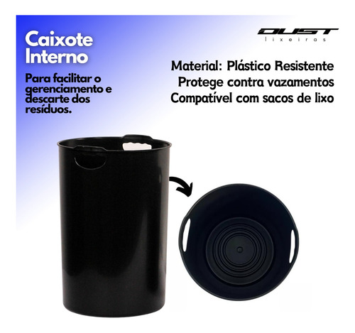 Lixeira Automática Inox Com Sensor 8l Banheiro Piso Cozinha