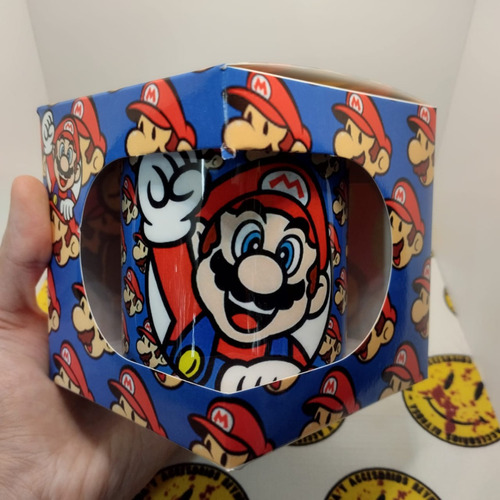 Taza Con Caja Super Mario Bros Bowser Princesa Peach Nueva