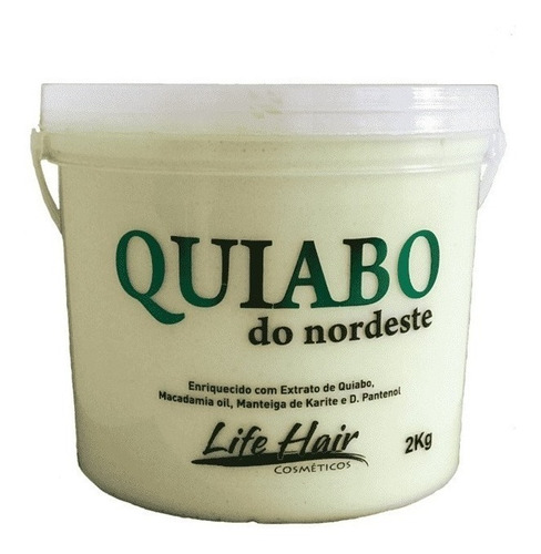 Máscara Reconstrutora Quiabo Do Nordeste Life Hair 2 Kg