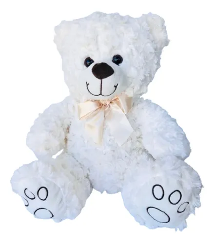 Peluche Oso Crema Flores 25cm San Valentin Enamorados Amor