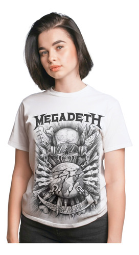 Playeras De Megadeth, Dave Mustaine, T-shirt Para Dama