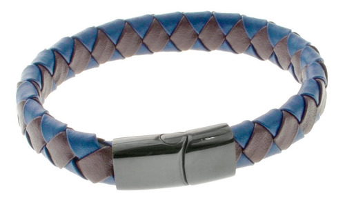 Imagen 4 de 7 de Pulsera De Hombre D&k Cuero Autentico Y Acero Bch198