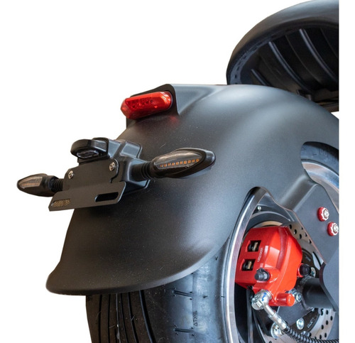 Imagen 5 de 15 de Moto Eléctrica Chopper Gilroy Motor Bateria Litio Negro