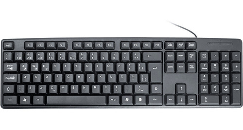 Teclado Usb Padrão Abnt2 Preto Kmex Kb-3728u