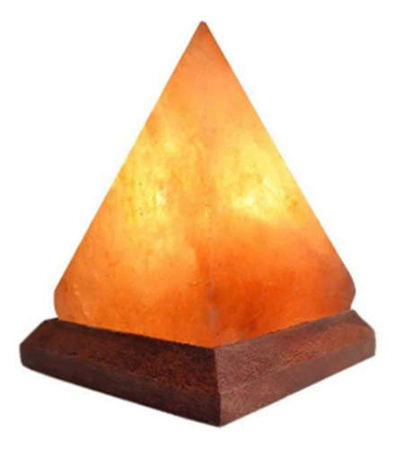 Lâmpada De Sal De Cristal Do Himalaia Usb Led Pyramid Salt C