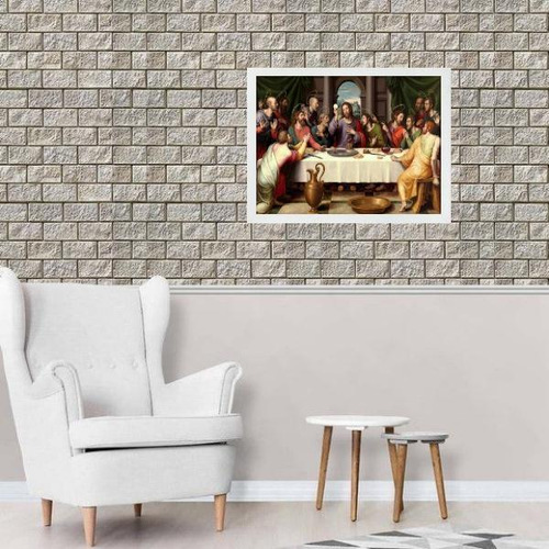 Quadro Decorativo Santa Ceia- Clássica 33x24cm - Com Vidro