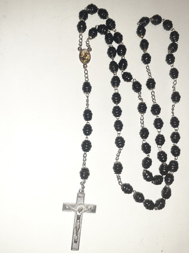 Rosario Centro San Jorge Barrilito Torneado Madera Negra