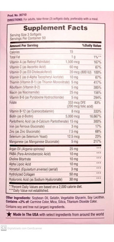 Vitamina Para Cabelo, Pele E Unhas 150 Caps Nature's Bounty