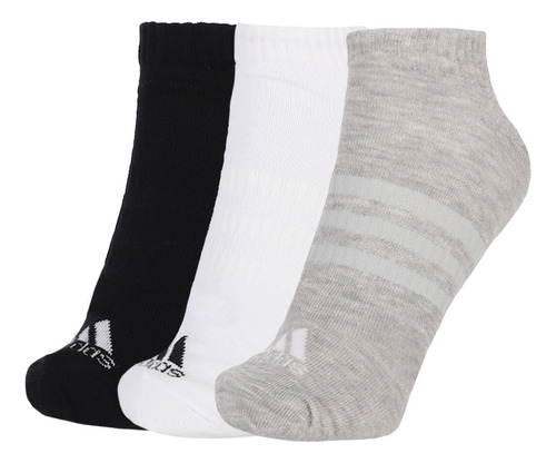 Tripack Calcetines adidas Clasic Unisex Gris/negro/blanco