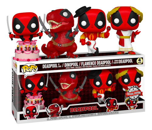 Funko Pop Deadpool Set Exclusivo 4 Personajes