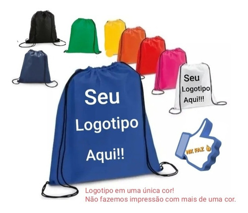 20 Mochilas, Sacochilas, 33x40 Em Tnt Personalizadas