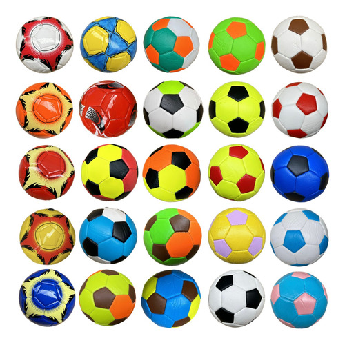 40 Bola De Futebol N°2 Couro Sintético Costurada Atacado