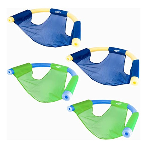 Swimways Mesh Floating Pool Chair Noodle Slings (4 Pack)