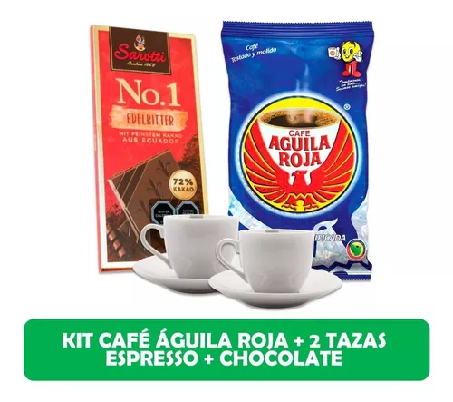 Chocolate Belga + Café Águila Roja Molido + 2 Tazas Espresso