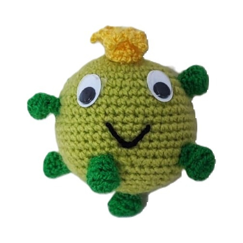 Amigurumi Llavero (crochet) Mini Covid 5cm
