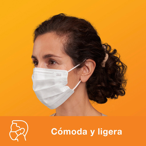 Imagen 8 de 9 de Mascarilla Desechable 3m Nexcare X50 Unidades Talle Unico