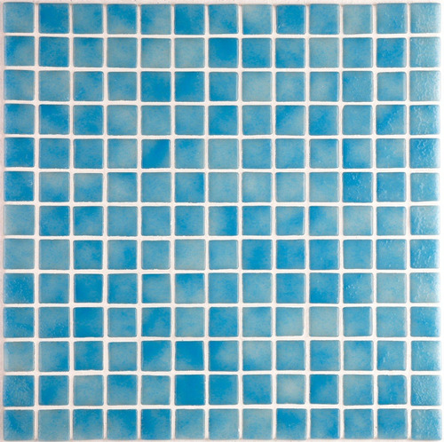 Malla Mosaico De Vidrio Azul Claro Niebla 2.5 Español Cj 2m2