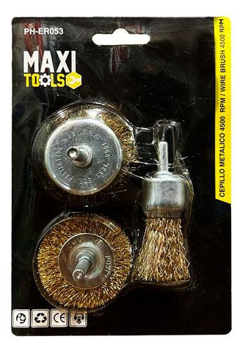 Cepillos De Alambre Maxi Tools 3 Piezas