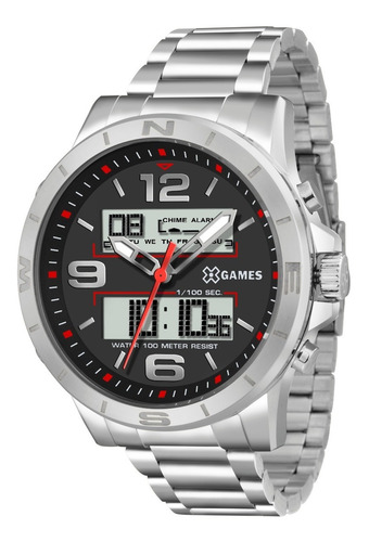 Relógio X-games Masculino Anadigi Xmssa004 P2sx Aço Oferta
