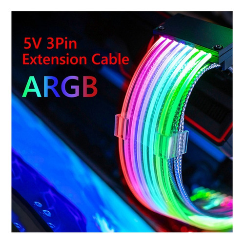 // Funda De Pc Psu Extension Argb Cable Atx 2x8 Pines Pci-e